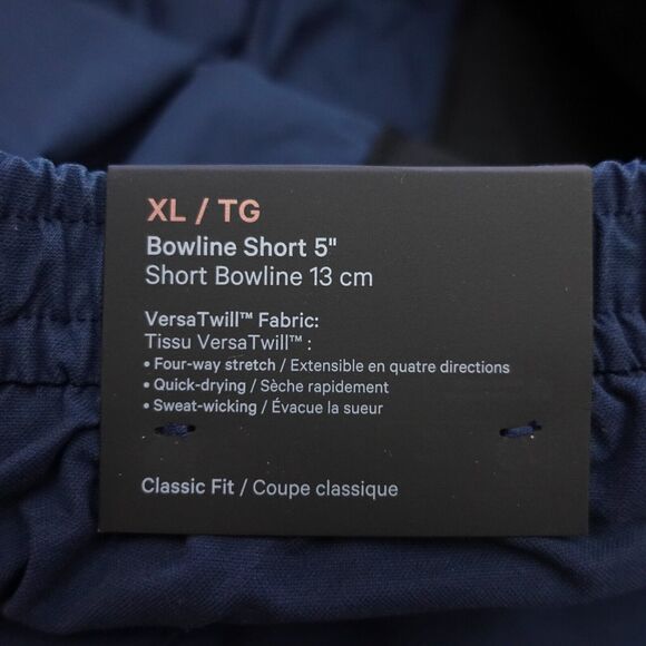 New Lululemon Mens XL Bowline Short 5" Length VersaTwill TRNV True Navy - Picture 7 of 9